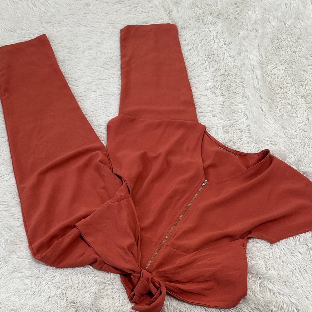Anthropologie Rust Jumpsuit